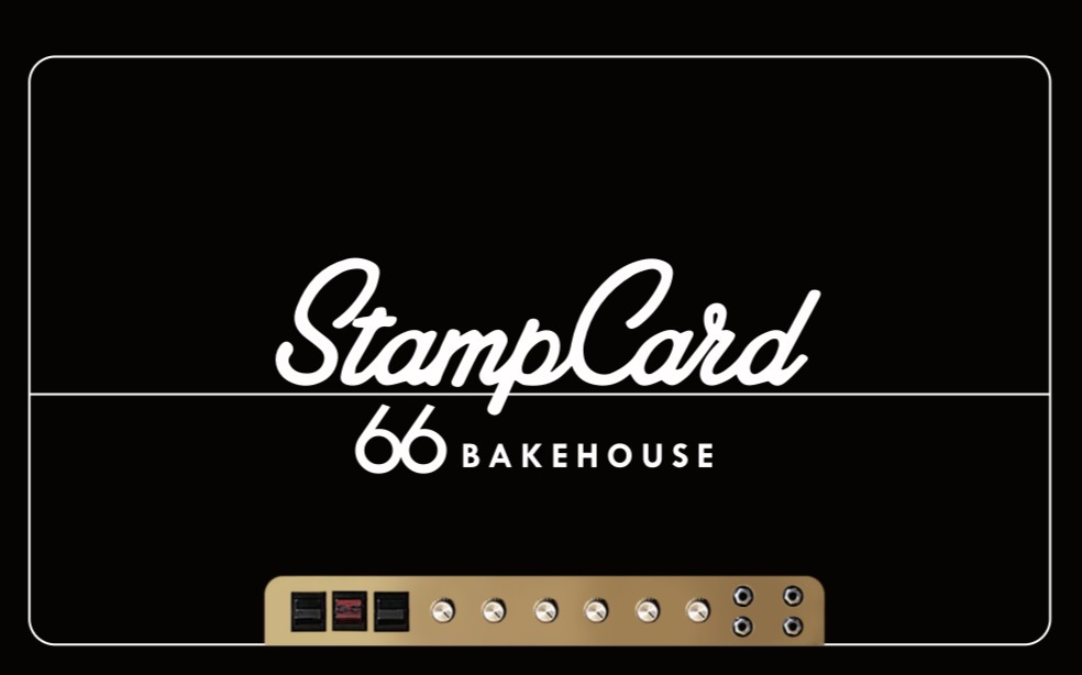 折りたたんだ66 BAKEHOUSEスタンプカードの黒い表紙